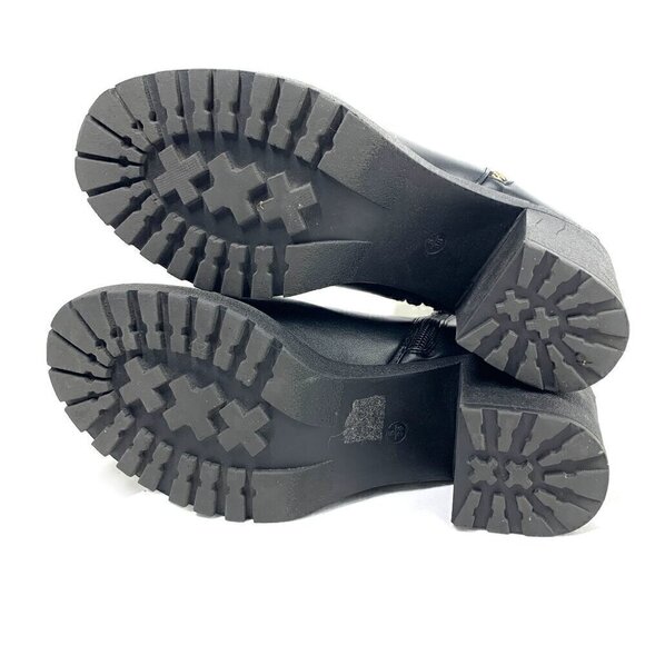 Koi Footwear Chunky Vegan Chelsea Ankle Boot With Tassel - Black, Size UK 5/US 7 - Picture 7 of 12